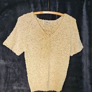 Cream Textured Women's Top